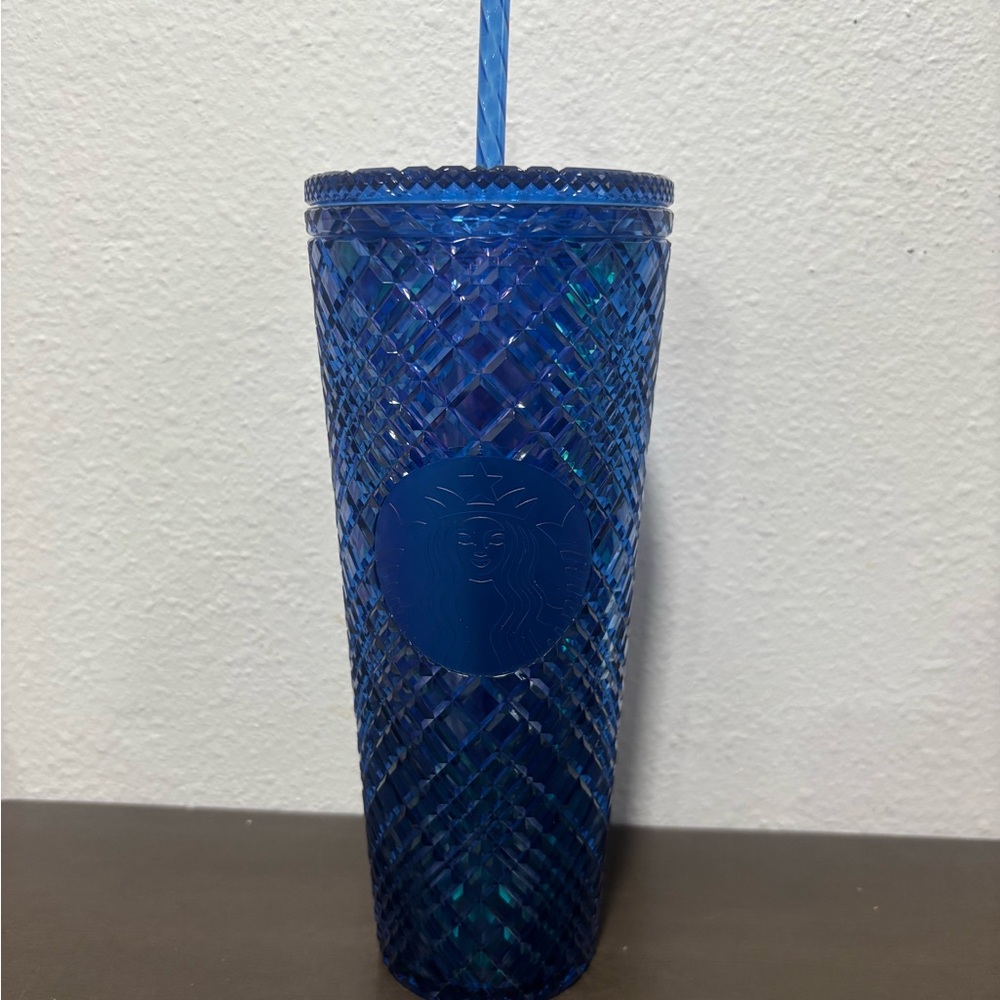 Starbucks Blue Tumbler with Straw